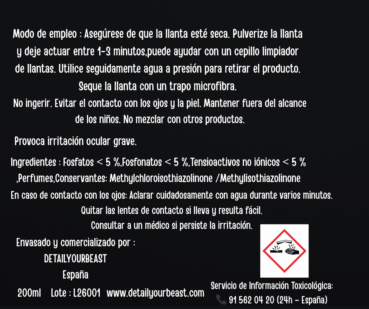 Limpiador de llantas